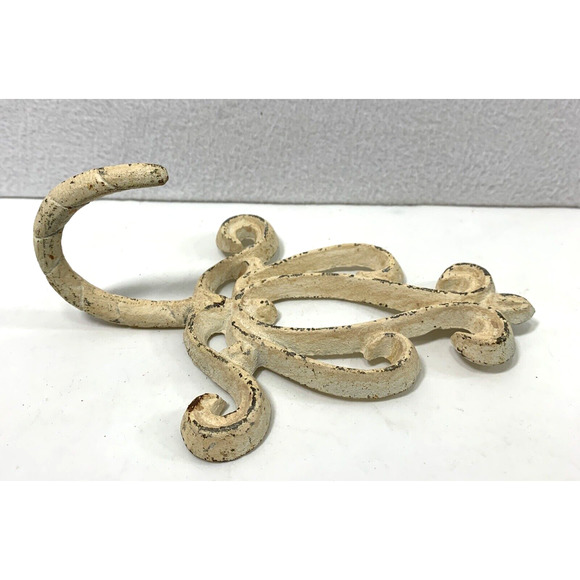 Ornate Distressed Rustic Metal Wall Hook‎ Towel Coat Robe Home Decor #1 - Picture 2 of 6
